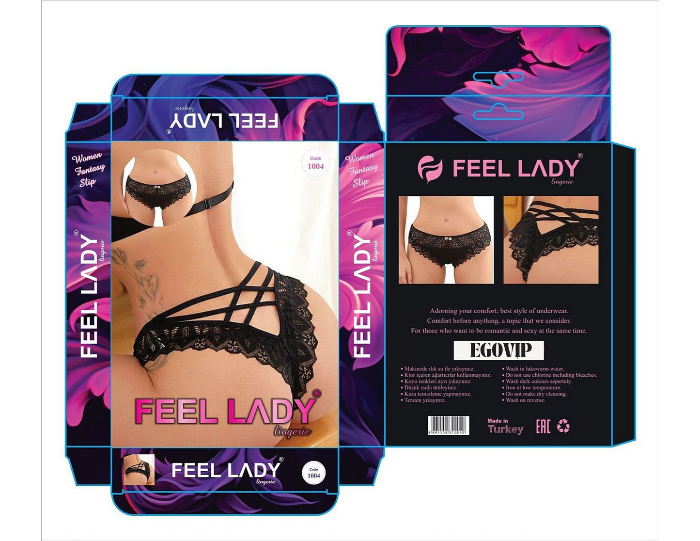 Siyah Dantel Slip – Strappy Detaylı, Modern & Feminen Tasarım